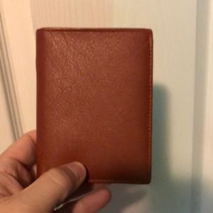 Brown beige leather wallet.